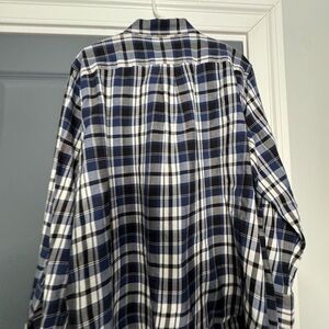 Ralph Lauren Navy and White Plaid Shirt